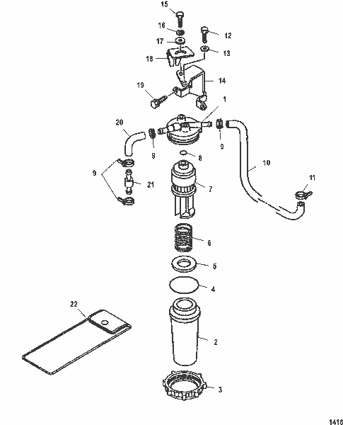 Order MERCURY 888289T03 Filter Assembly, Fuel