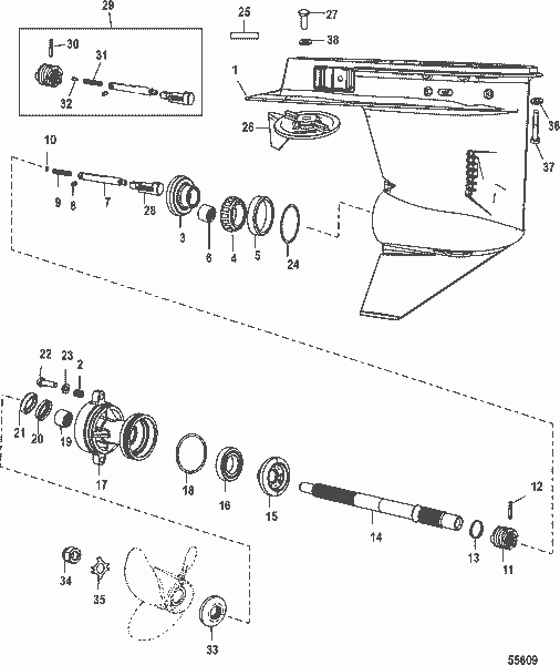 Order MERCURY 889246A95 Bearing Assembly, Roller