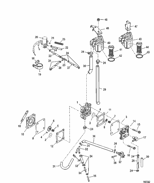 Order MERCURY 889527T02 Filter Assembly, Fuel