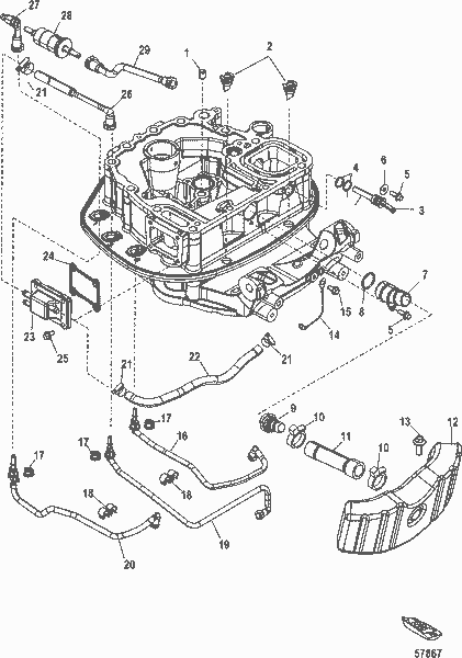 Order MERCURY 892384T Plenum, Exhaust