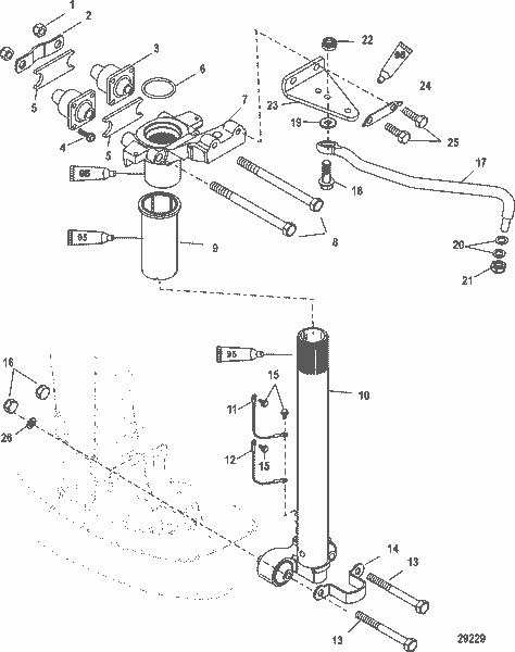 Order MERCURY 893773002 Strap, Upper Mount