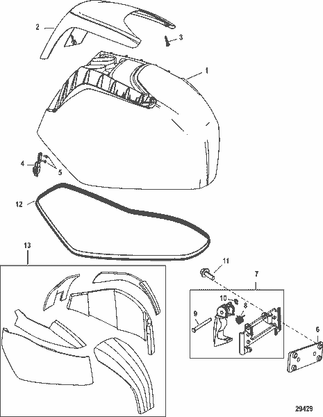 Order MERCURY 897437T03 Latch Assembly, Front