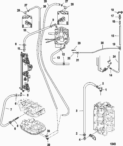 Order MERCURY 8M0022492 Hose, Water - Molded - Starboard