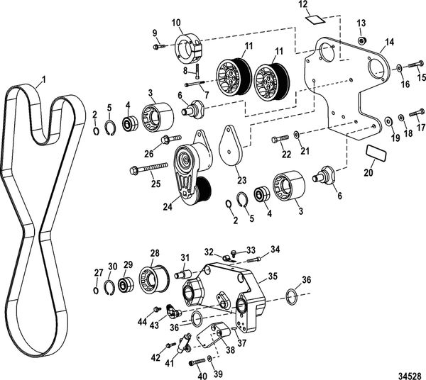 Order MERCURY _ 8M0031912 _ Spacer, Belt Tensioner