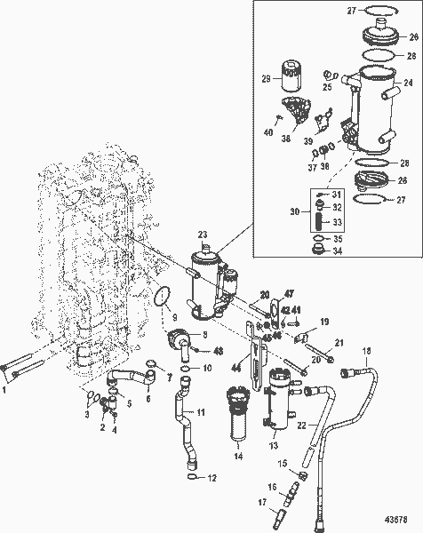 Order MERCURY 8M0046557 Hose Assmebly, Fuel Inlet, 8.2 Inch