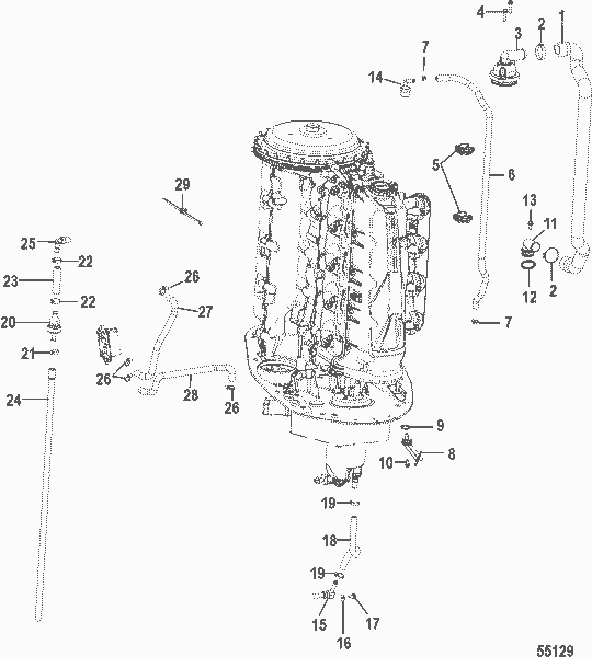 Order MERCURY 8M0055698 Hose