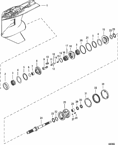 Order MERCURY 8M0073789 Propeller Shaft, Left Hand