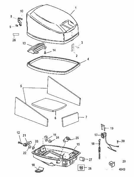 Order MERCURY 8M0094069 Top Cowl Assembly