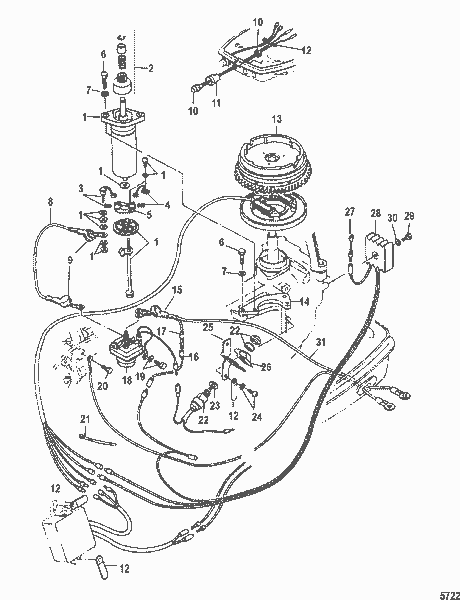 Order MERCURY 8M0095390 Starter Motor Kit, Electric