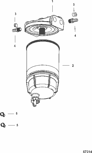 Order MERCURY 8M0095674 Base Assembly, Fuel Filter