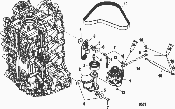 Order MERCURY 8M0101707 Belt Tensioner