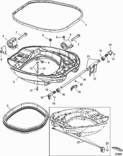 Order MERCURY 8M0102452 Mount, Rear