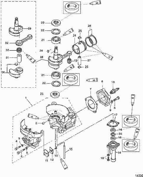 Order MERCURY 8M0103756 Piston Assembly
