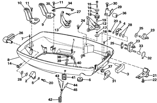 EVINRUDE-JOHNSON 125532 Bezel