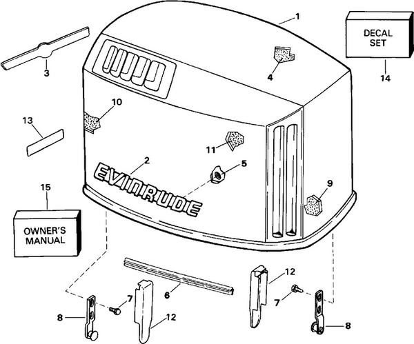 EVINRUDE-JOHNSON 336748 Cover, Hook Ay.