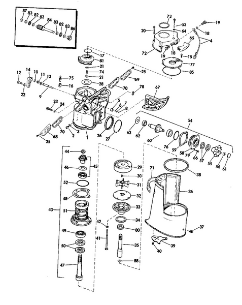 EVINRUDE-JOHNSON 908087 Driveshaft