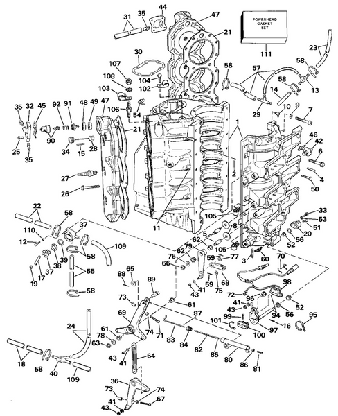 EVINRUDE-JOHNSON 331211 Gasket, Cylinder Head