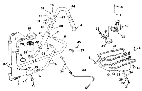 EVINRUDE-JOHNSON 3852599 Stud, Oil Cooler To Engine