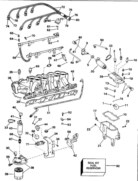 EVINRUDE-JOHNSON 3854165 Line, Fuel Pump To Reservoir