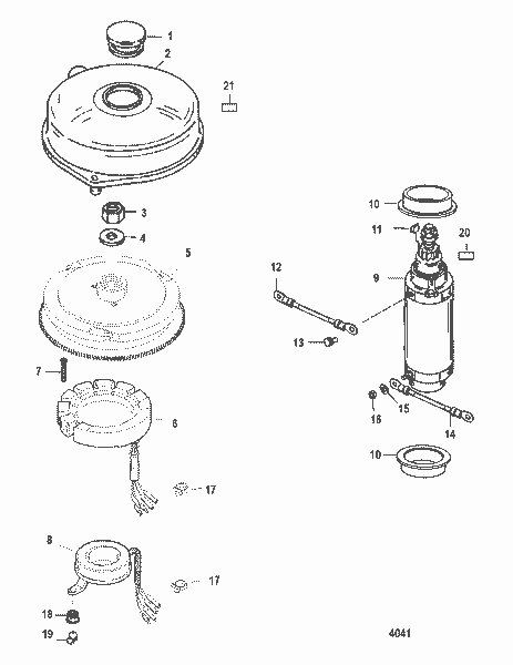 Order MERCURY 893892T Starter Motor Assembly