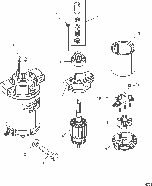 Order MERCURY 859168T Starter Motor Assembly