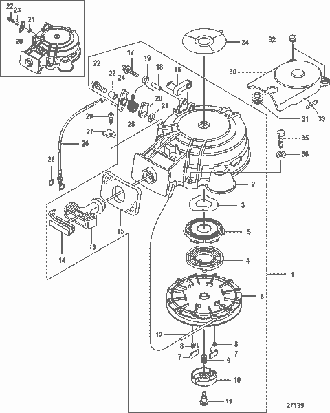 Order MERCURY 804024T07 Spring, Starter