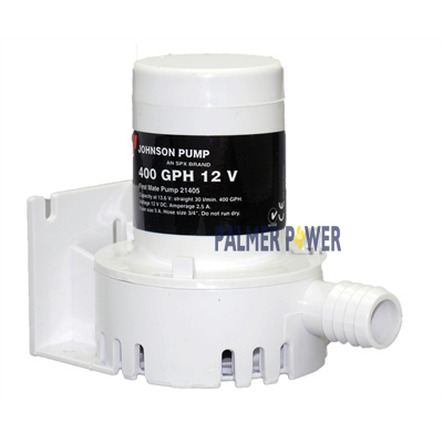 JOHNSON PUMP 21405 400 Gph Bilge Pump 3-4 In Hos