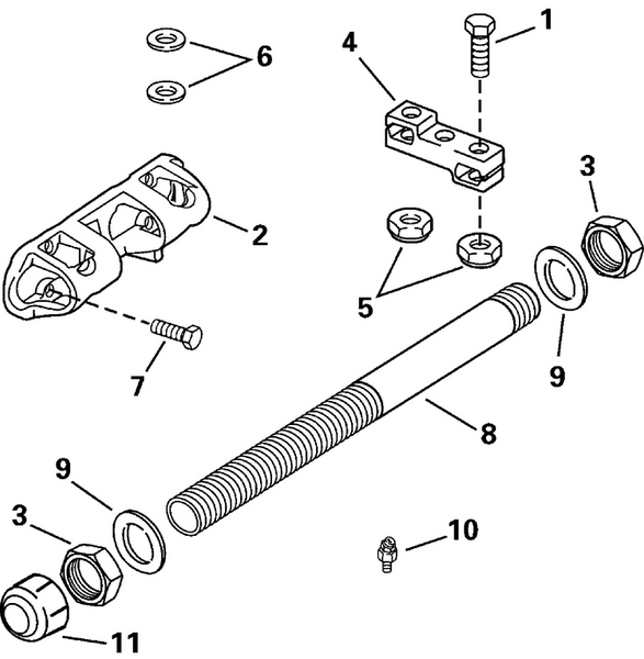 EVINRUDE-JOHNSON 126296 BRACKET C=6