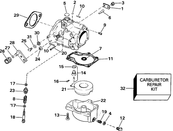 EVINRUDE-JOHNSON 324025 ORIFICE 34 C=6