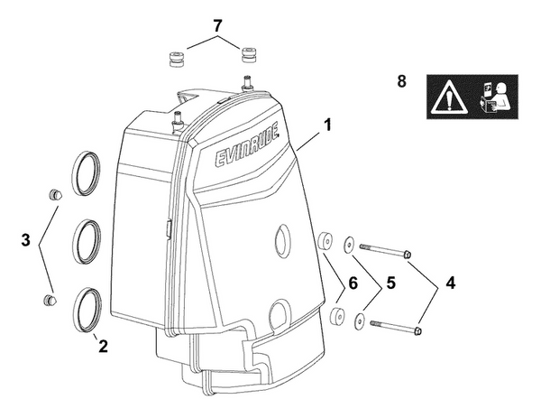 EVINRUDE-JOHNSON 340840 SEAL AIR BOX C=4
