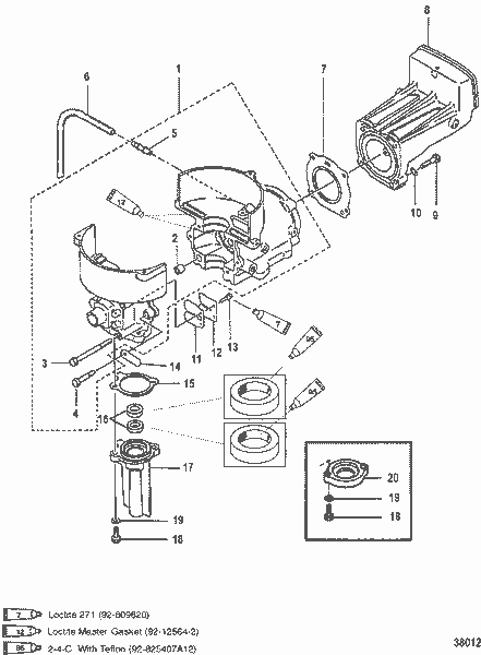 Order MERCURY 823825T06 Powerhead Assembly