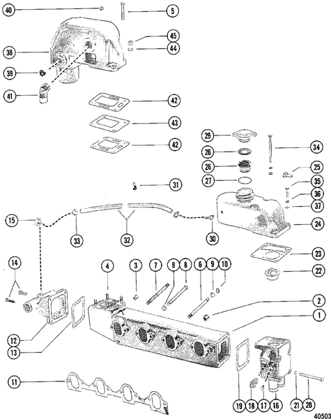Order MERCURY _ 49838 _ Nut, Elbow To Manifold Attaching