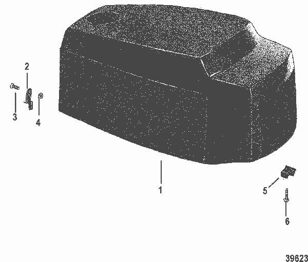 Order MERCURY 45742 Screw, Hook To Top Cowl (3/8")
