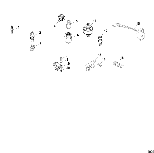 Order MERCURY _ 805400 _ Screw, (#8-32 X .500) Stainless Steel