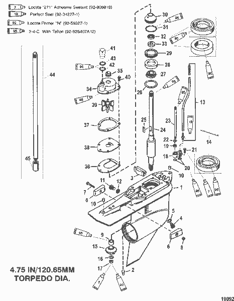 Order MERCURY 826353A 1 Extension Kit, Driveshaft