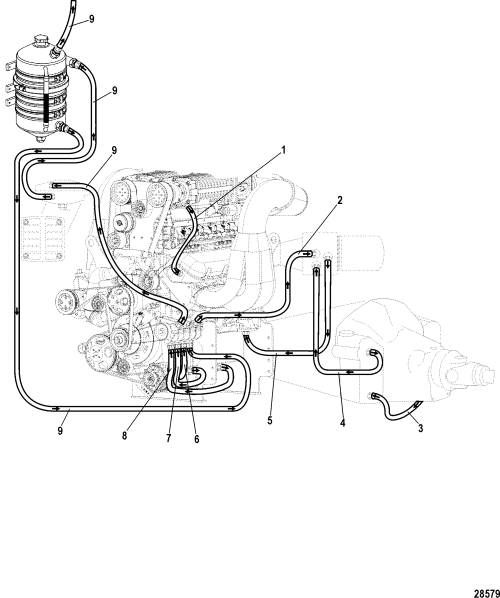 Order MERCURY _ 8M0010771 _ Hose Assembly, (10.75 Inches), Port And Starboard