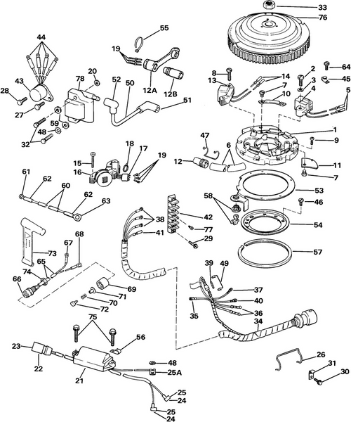 EVINRUDE-JOHNSON 396141 POWER PACK CD2 C=4