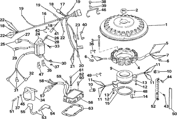 EVINRUDE-JOHNSON 583114 PWR PACK CD6-58L C=4