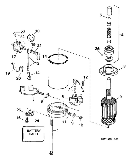 EVINRUDE-JOHNSON 586278 Starter Motor Assy