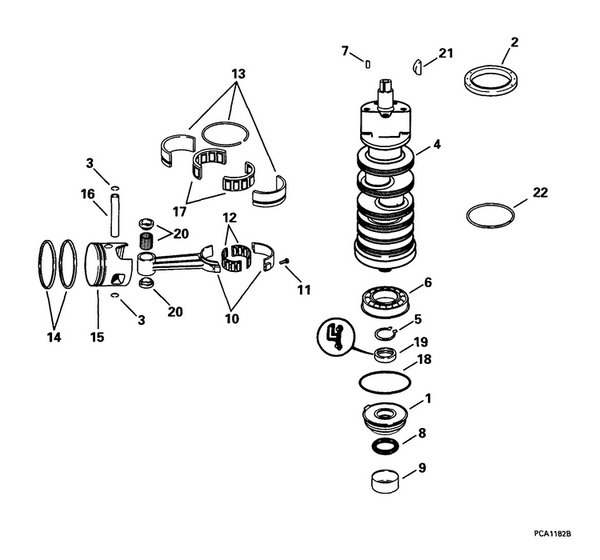 EVINRUDE-JOHNSON 338518 O-RING C=3 PKG=5