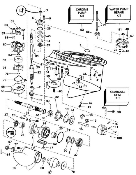 EVINRUDE-JOHNSON 338742 TAB TRIM-STD C=3