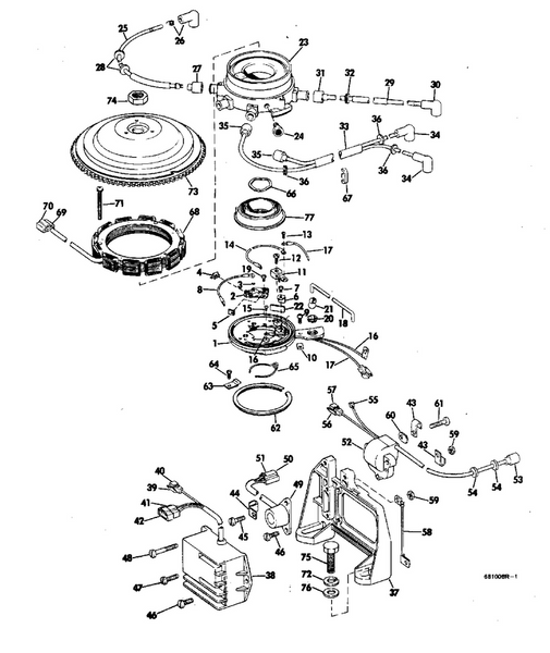 EVINRUDE-JOHNSON 383655 BREAKER POINTS C=6
