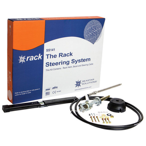Order SEASTAR SOLUTIONS _ 14663272 _ Stern Drive Rack and Pinion Steering System, Single Back Mount Rack, 21'
