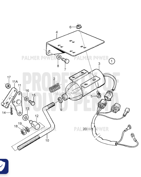 Order VOLVO PENTA 69556 Fjâ Drande Bricka8,5