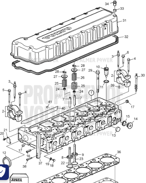 Order VOLVO PENTA 3803666 Cylinder Head