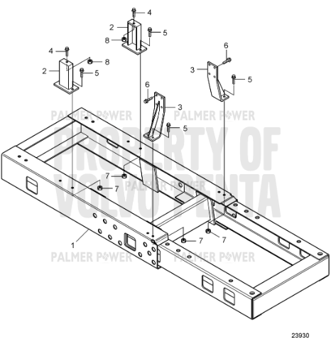 Order VOLVO PENTA 3812834 Support | Rear