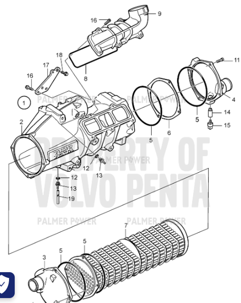 Order VOLVO PENTA 21449588 Charge Air Cooler