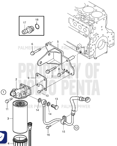 Order VOLVO PENTA 21665539 Bracket