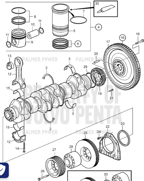 Order VOLVO PENTA 21980760 Big-End Bearing Kit