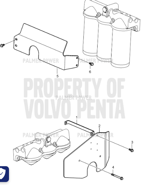 Order VOLVO PENTA 22554583 Bracket